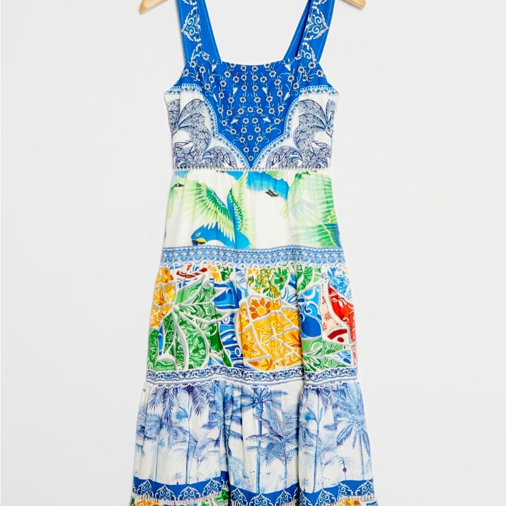 NWT Farm Rio Valeria Tired maxi dress size L